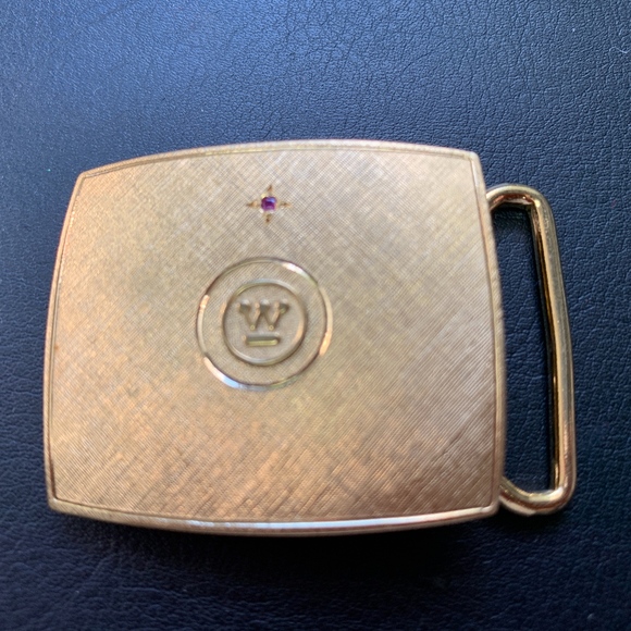 Vintage ANSON Brushed Gold tone Monogram Initial R - Picture 1 of 4
